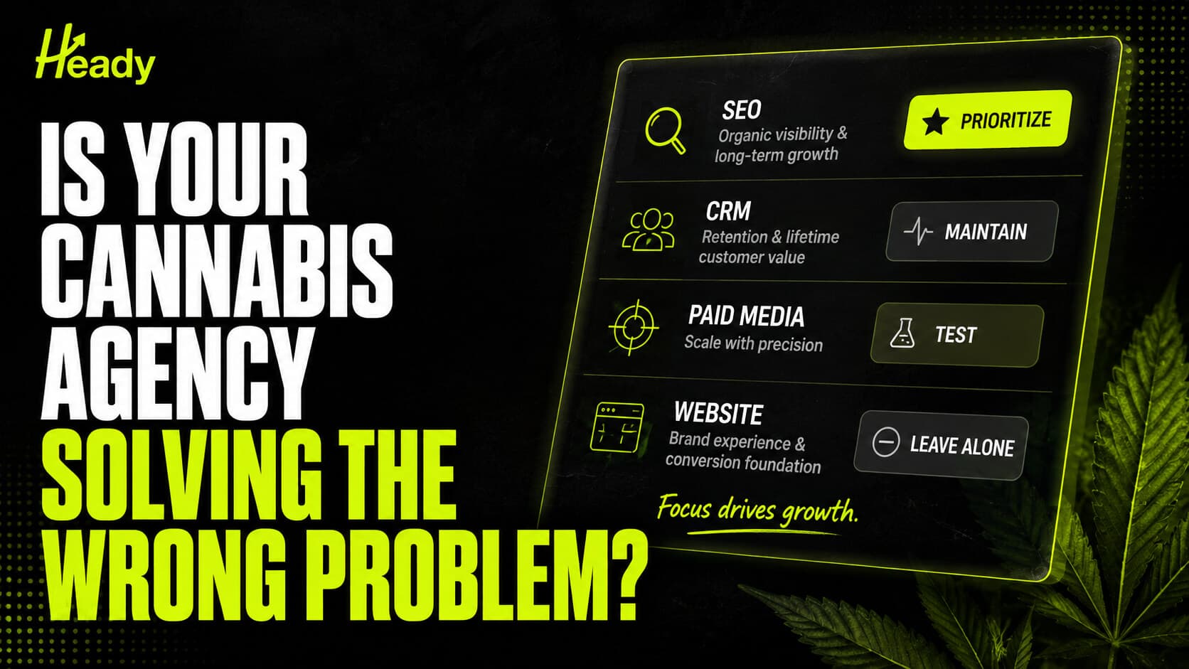 Why Your Cannabis Agency Might Be Solving the Wrong Problem
