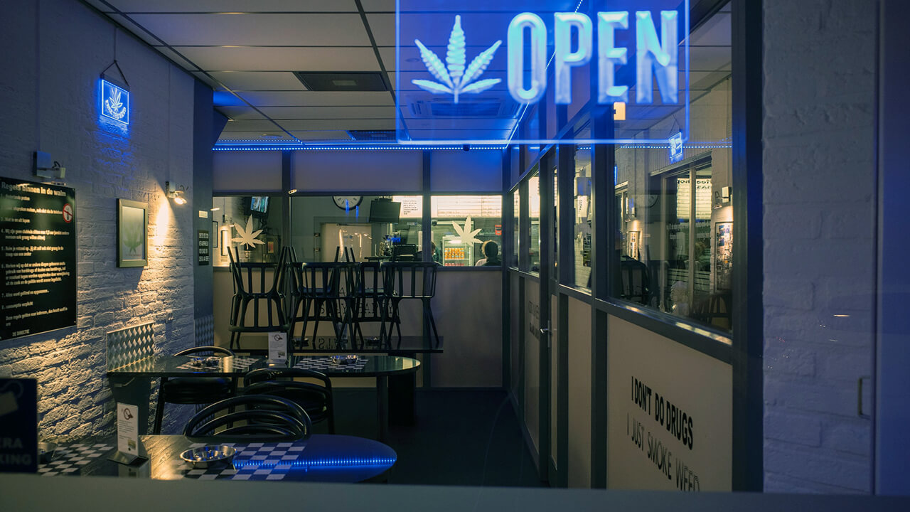Interior of a cannabis dispensary